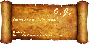 Osztoics József névjegykártya